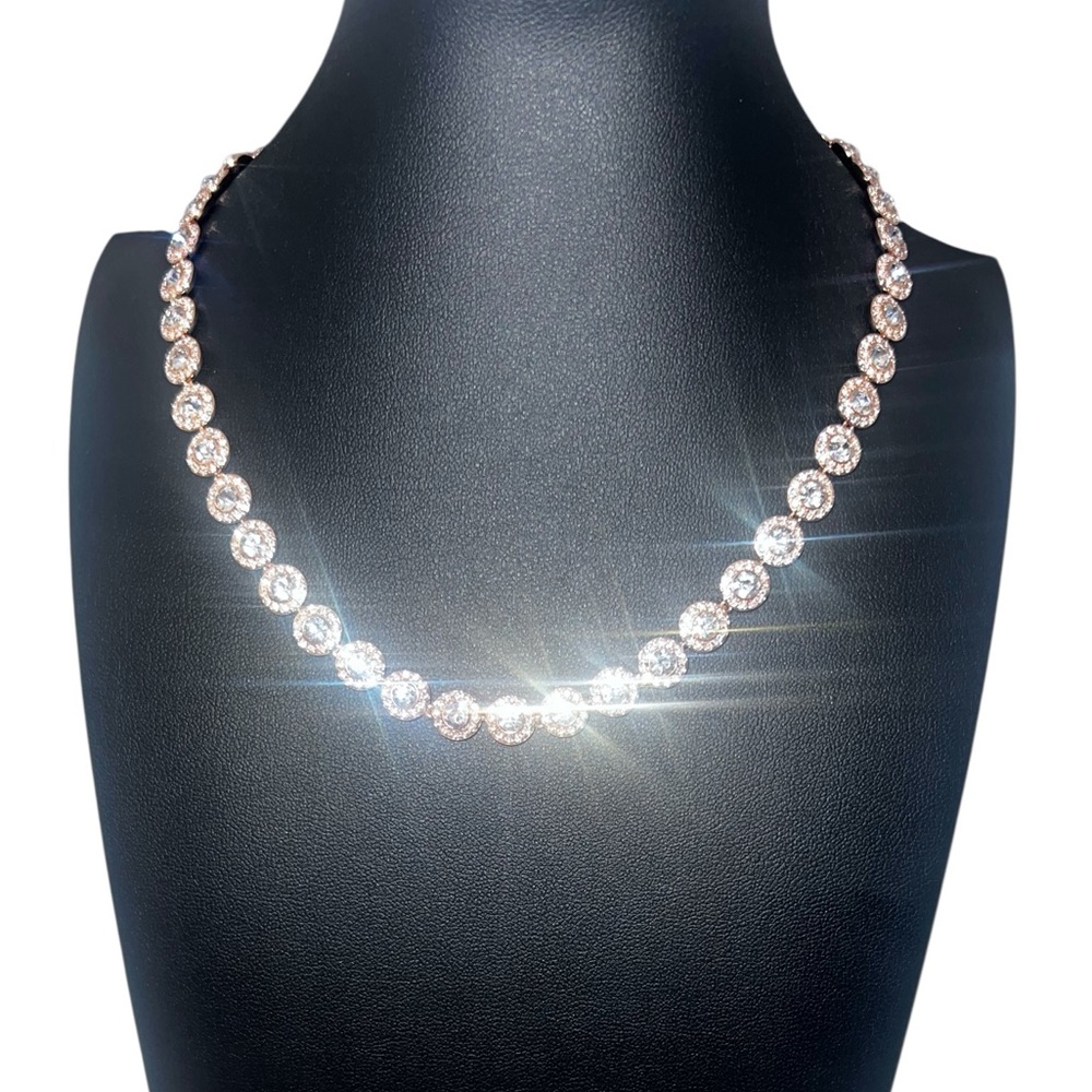✨ NEW Rose Gold Plated Crystal Tennis Necklace